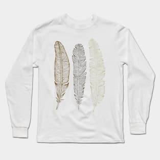 Minimalist Feather Long Sleeve T-Shirt